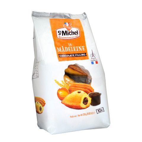 St Michel Madeleine Choco. Filled 250g Individual Wrap