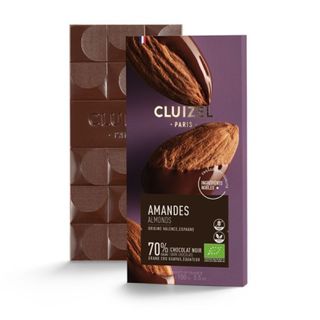 Promo Cluizel Dark Chocolate 70% & Almonds Bio 100g