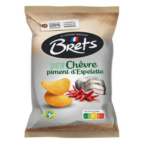 Brets Goat Cheese Esp. Pepper Chips 125g