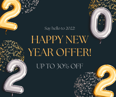 Happy New Year! Up to 30% Off