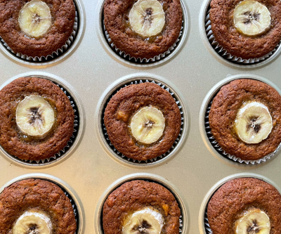 Healthy Banana Bread Muffins with Otto's Naturals