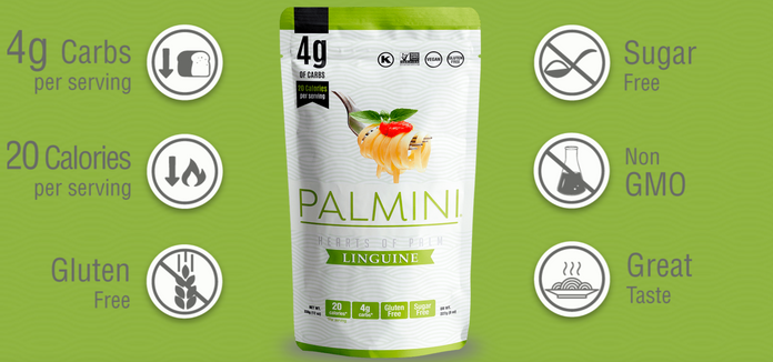 Hearts of Palm Palmini Pasta gluten-free, vegan, healthy pasta alternative