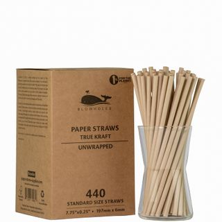 BLOWHOLES PAPER STRAWS UNWRAPPED STANDARD KRAFT 440CT