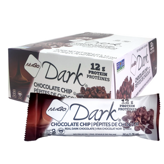 NUGO DARK BAR CHOCOLATE CHIP 45G CTN12