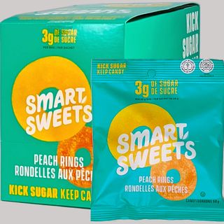 SMARTSWEETS PEACH RINGS 50G CTN12