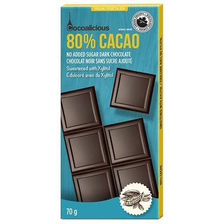 COCOALICIOUS DARK 80% COCOA 70G CTN10