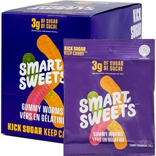 SMARTSWEETS GUMMY WORMS 50G CTN12