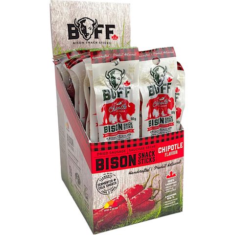 Buff Grass-Fed Bison Meat Snack Sticks