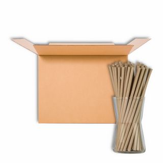 BLOWHOLES PAPER STRAWS UNWRAPPED STANDARD KRAFT 440CT CS36