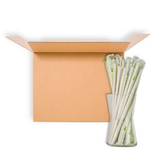 BLOWHOLES PAPER STRAWS WRAPPED STANDARD WHITE 250CT CS24