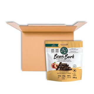 REMIX SNACKS BEAN BARK DARK CHOC PEACH 100G CS8