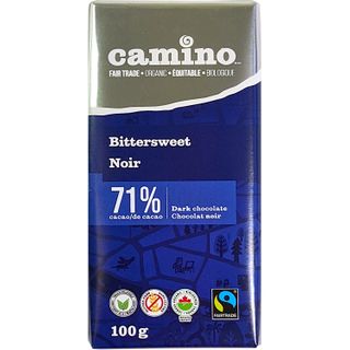 CAMINO 71% DARK CHOCOLATE BAR BITTERSWEET 100G CTN12