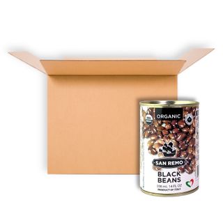 SAN REMO ORGANIC BLACK BEANS 398ML CS12