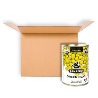 SAN REMO ORGANIC GREEN PEAS 398ML CS12