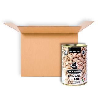 SAN REMO ORGANIC ROMANO BEAN 398ML CS12