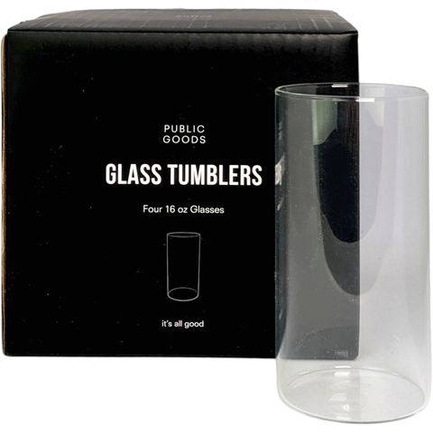 Public Goods Borosilicate Tumbler and Glasses