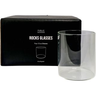 PUBLIC GOODS  BOROSILICATE ROCKS GLASSES 4SET 12OZ 355ML