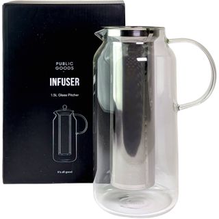 PUBLIC GOODS GLASS INFUSER PITCHER 1500ML