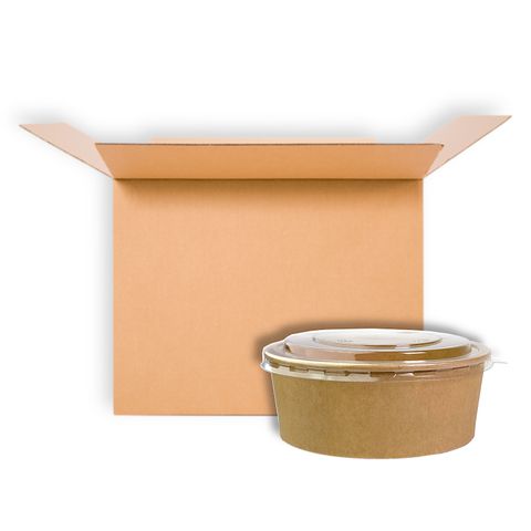 MU-Eco Biodegradable Kraft Paper Bowls and Lids