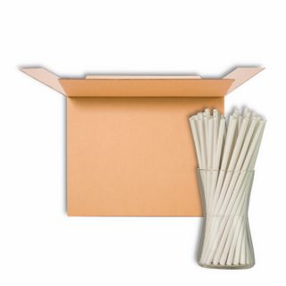 BLOWHOLES PAPER STRAWS UNWRAPPED STANDARD WHITE 10000CT