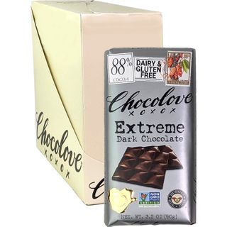 CHOCOLOVE 88% DARK CHOCOLATE 90G CTN12