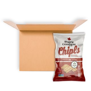 PRAIRIE GOODNESS CHIPLS BAKED LENTIL CHIPS BBQ 120G CS12