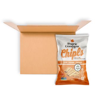 PRAIRIE GOODNESS CHIPLS BAKED LENTIL CHIPS VEGAN CHEDR 120G CS12