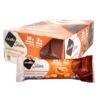 NUGO SLIM BAR CRUNCHY PEANUT BUTTER 45G CTN12