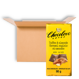 CHOCOLOVE TOFFEE & ALMONDS 90G CS18