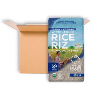 LOTUS FOODS RICE WHITE JASMINE 850G CS6