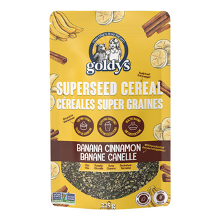 GOLDYS SUPERSEED CEREAL BANANA CINNAMON 225G