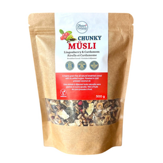 CLEAN EATING MUESLI LINGONBERRY & CARDAMOM 500G