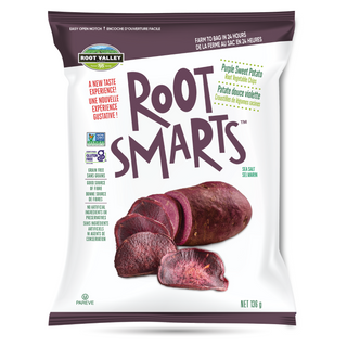 ROOT SMARTS ROOT CHIPS PURPLE SWEET POTATO 136G