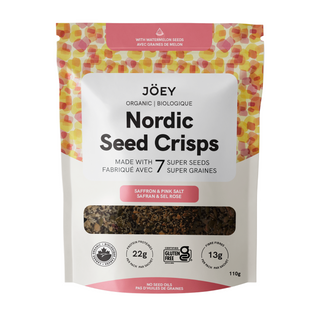 JOEY NORDIC SEED CRISPS SAFFRON & PINK SALT 110G