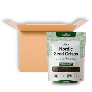 JOEY NORDIC SEED CRISPS ROSEMARY & BLACK PEPPER 110G CS12