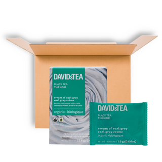 DAVIDSTEA ORGANIC TEA SACHETS CREAM OF EARL GREY 12CT CS6