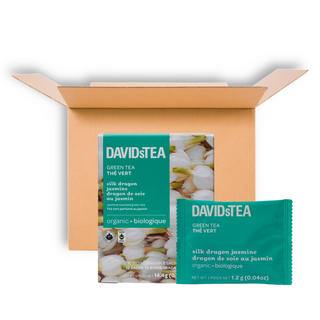 DAVIDSTEA ORGANIC TEA SACHETS SILK DRAGON JASMINE 12CT CS6