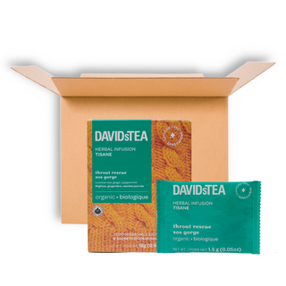 DAVIDSTEA ORGANIC TEA SACHETS THROAT RESCUE 12CT CS6