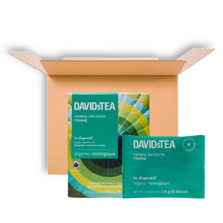 DAVIDSTEA ORGANIC TEA SACHETS LE DIGESTIF 12CT CS6