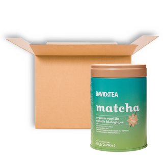 DAVIDSTEA ORGANIC MATCHA TIN VANILLA 65G CS6