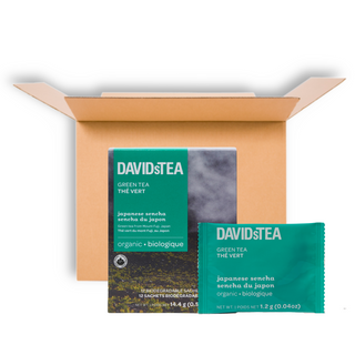 DAVIDSTEA ORGANIC TEA SACHETS JAPANESE SENCHA 12CT CS6