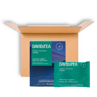 DAVIDSTEA TEA SACHETS VALERIAN NIGHTS 12CT CS6