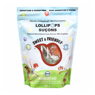 SWEET AND FRIENDLY ASSORTED LOLLIPOPS 500G