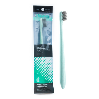 HAPPY NATURAL TOOTHBRUSH CHARCOAL 1CT