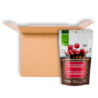 GREEN SUN DARK CHOCO COVERED CRANBERRIES 91G CS10