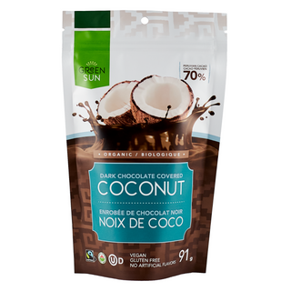 GREEN SUN DARK CHOCO COVERED COCONUT 91G
