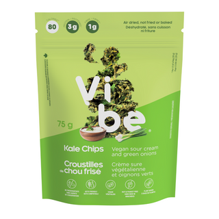 VIBE KALE CHIPS SOUR CREAM 75G