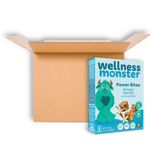 WELLNESS MONSTER POWER BITES SIMPLY VANILLA 25G 5CT CS6