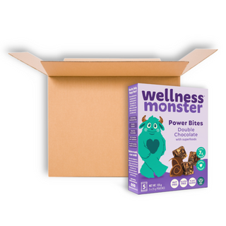 WELLNESS MONSTER POWER BITES DOUBLE CHOCOLATE 25G 5CT CS6