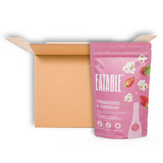 EATABLE POPCORN STRAWBERRIES & CHAMPAGNE 125G CS6